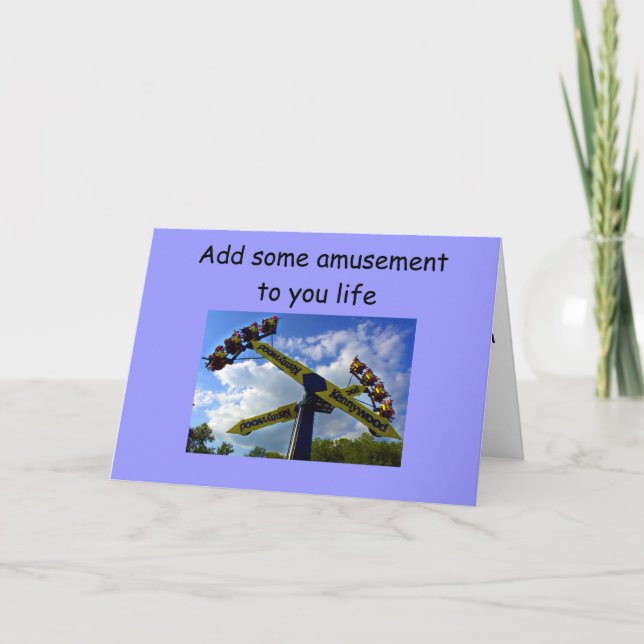 CARTE AJOUTER UN AMUSEMENT À VOTRE ANNIVERSAIRE (Devant)