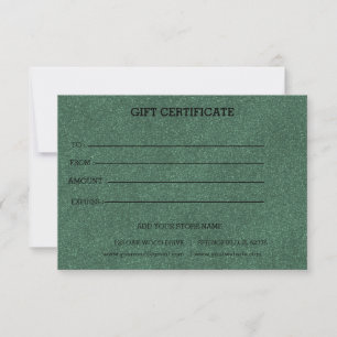 Carte Ajouter un certificat cadeau commercial modifiable