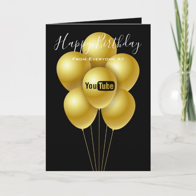 Carte Ajouter un logo Employé/Client Balloon Anniversair (Devant)