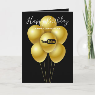 Carte Ajouter un logo Employé/Client Balloon Anniversair