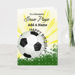 Carte Ajouter Un Nom Football Anniversaire