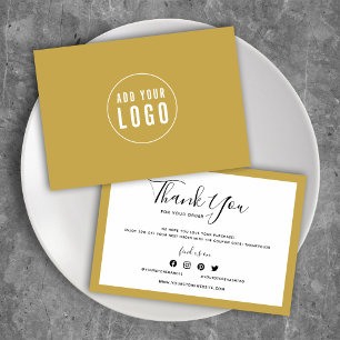 Carte Ajouter votre logo et votre Merci de couleur modif