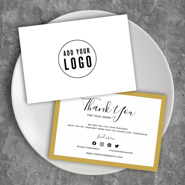 Carte Ajouter votre logo et votre Merci de couleur modif (Créateur téléchargé)