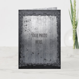 Carte Ajouter votre photo noir cadre gothique