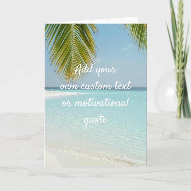 Carte Ajouter Votre Propre Devis Personnalisé - Palm Tre (Devant)