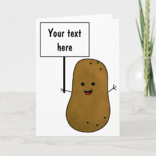 Carte Ajouter Votre Propre Message, Pomme De Terre