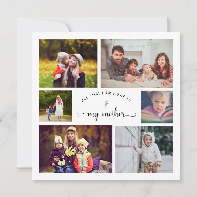 Carte Ajouter votre propre photo Collage Mère Meilleure  (Devant)