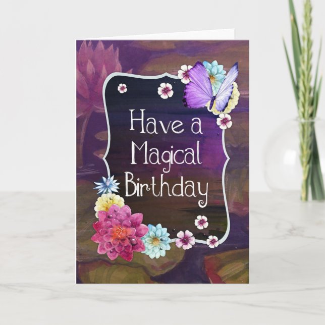 Carte Ajouter Votre Propre Texte : Anniversaire Magique (Devant)