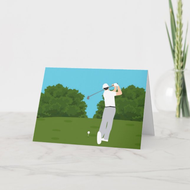Carte AJOUTER VOTRE PROPRE TEXTE Golf Swing (Devant)