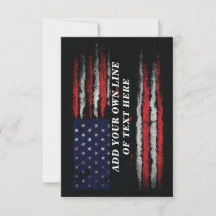 Carte Ajouter votre propre texte sur grunge American fla