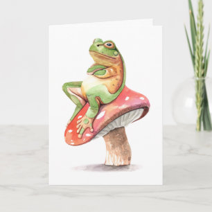 Carte Ajouter votre texte à l'intérieur   Froggy sur un 