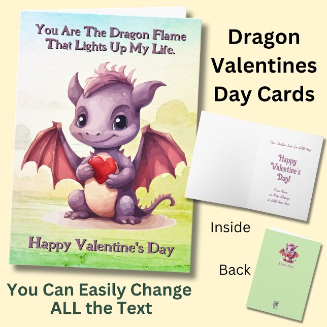 Carte Ajoutez Des Noms, Vous Êtes La Flamme Dragon Qui S (Créateur téléchargé)