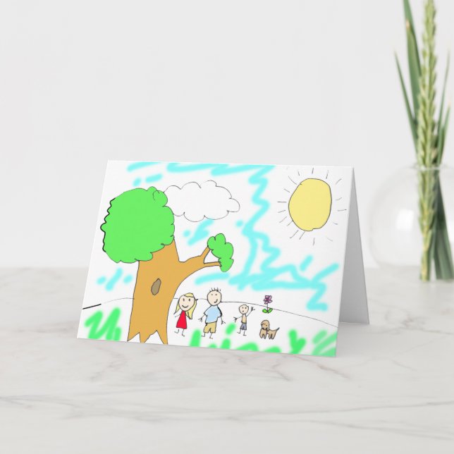 Carte Ajoutez le travail artistique de votre enfant à ce (Devant)