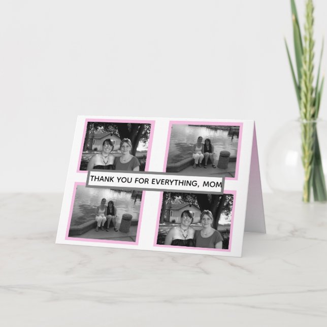 Carte Ajoutez vos photos préférées de vous et de votre m (Devant)