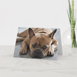 Carte AJOUTEZ VOTRE PROPRE TEXTE Frenchie mignon