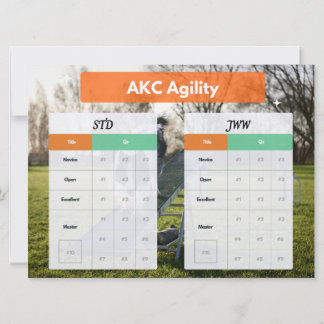 Carte AKC Agility Master STD & JWW Titacker