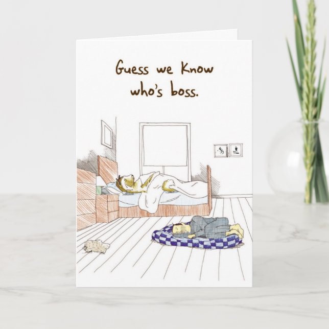 Carte Akita Bossy Dog - Funny Boss's Day Card (Devant)