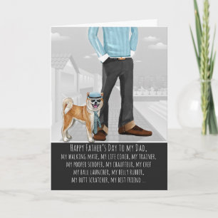 Carte Akita de la Fête des pères des chiens
