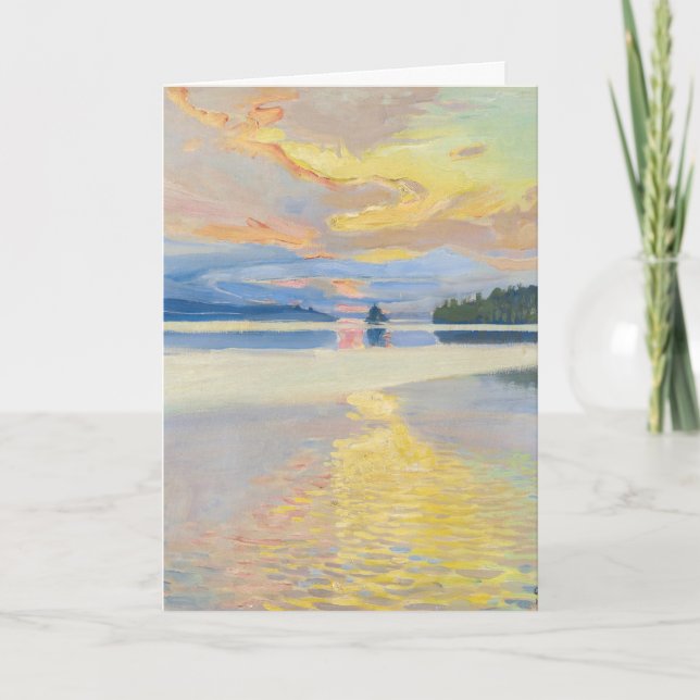 Carte Akseli Gallen-Kallela - Coucher de soleil sur le l (Devant)