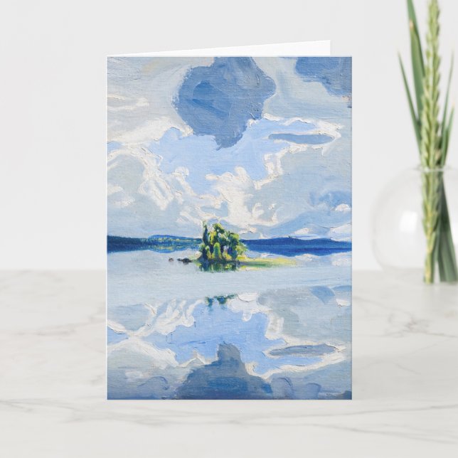 Carte Akseli Gallen-Kallela - Nuages au-dessus d'un lac (Devant)