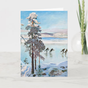 Carte Akseli Gallen-Kallela - Skaters près de Kalela Sho