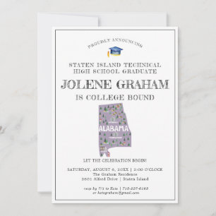 Carte Alabama   Fête de fin d'études pour un départ en f