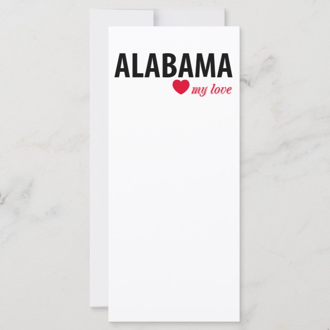 Carte Alabama mon amour (Devant)