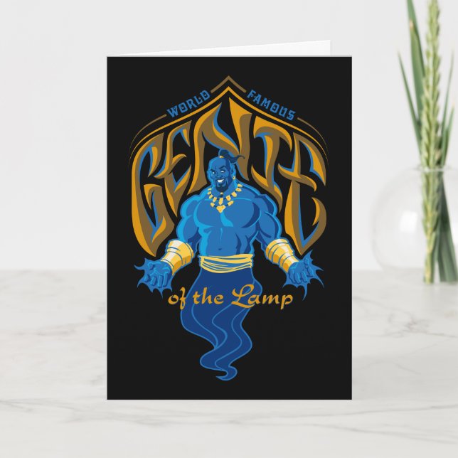 Carte Aladdin | Génie de la Lampe célèbre dans le monde (Devant)