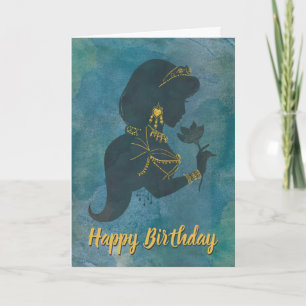 Carte Aladdin   Jasmine Gilded Silhouette