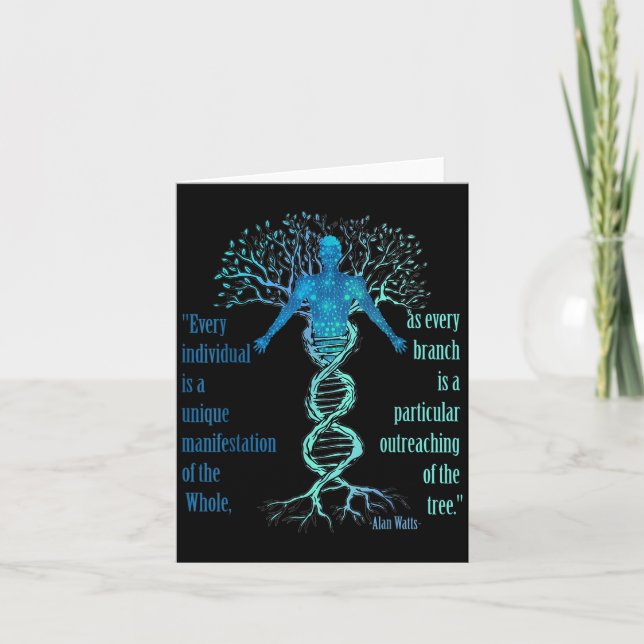 Carte Alan Watts Meilleures Citations Philosophiques Arb (Devant)