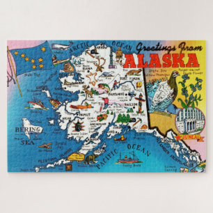Carte Alaska 20x30 Jigsaw Puzzle