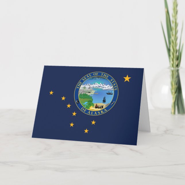 Carte Alaskan Flag & Seal, Flag of Alaska (Devant)