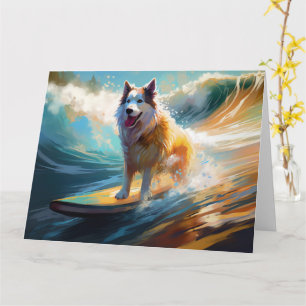 Carte Alaskan Malamute Beach Surf Peinture