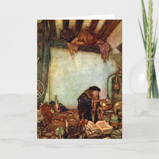 Carte :  Alchimiste et son or par Edmund Dulac (Devant)