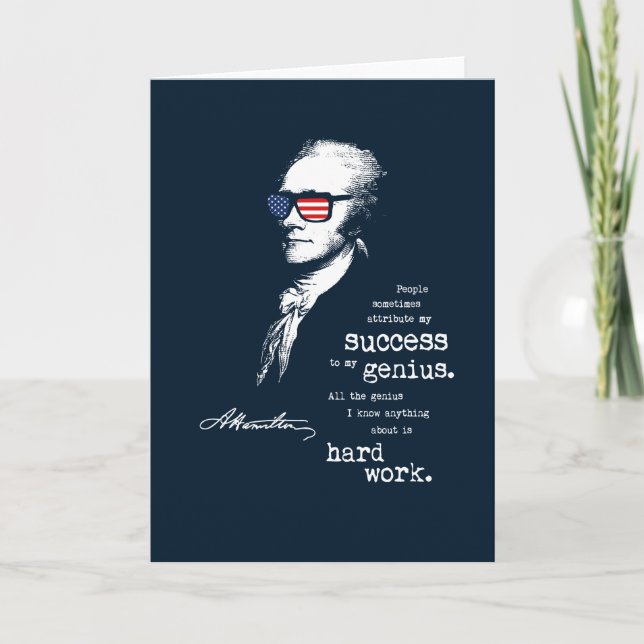 Carte Alexander Hamilton Cite : Cadeau motivationnel (Devant)
