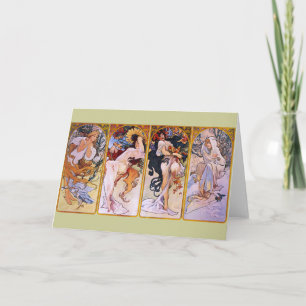 Carte Alfons Mucha ~ Les quatre saisons