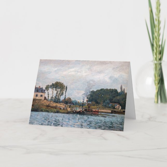 Carte Alfred Sisley - Bateaux à l'écluse à Bougival (Devant)