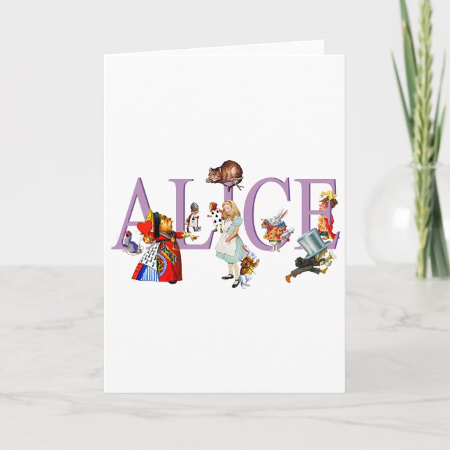 Carte Alice au pays des merveilles et amis (Devant)