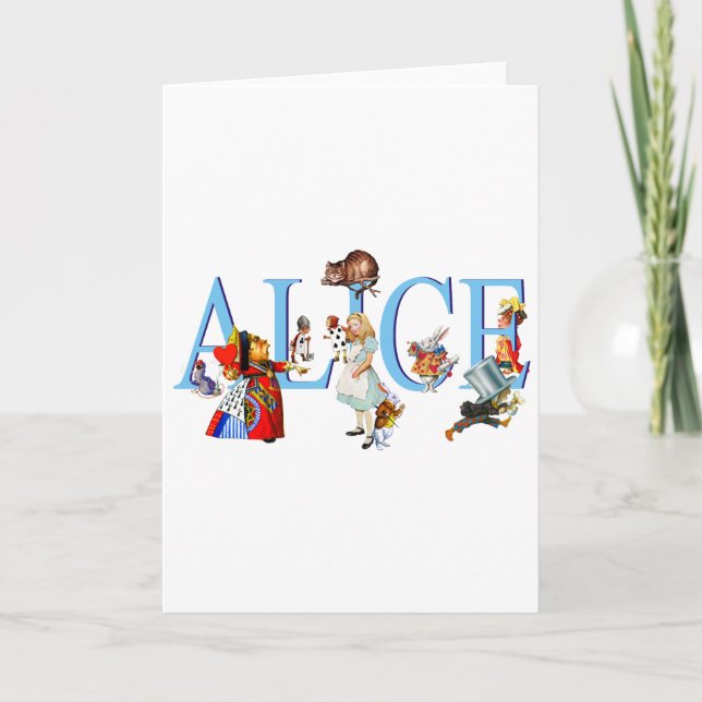 Carte Alice au pays des merveilles et amis (Devant)