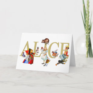 CARTE ALICE AU PAYS DES MERVEILLES ET AMIS