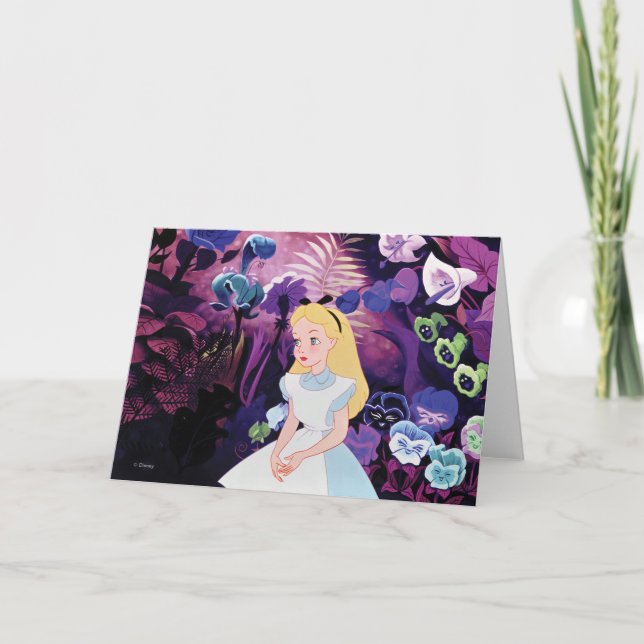 Carte Alice au pays des merveilles Le film des fleurs du (Devant)
