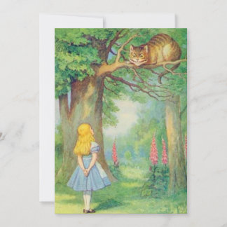 Carte Alice et Cheshire Chat Couleur complète