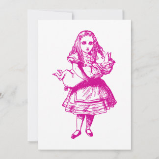 Carte Alice et le bébé cochon rose