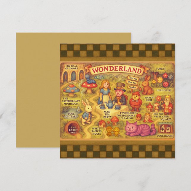 Carte Alice géologique au pays des merveilles (Devant / Derrière)