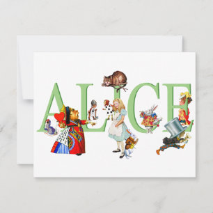 CARTE ALICE IN WONDERLAND & AMIS