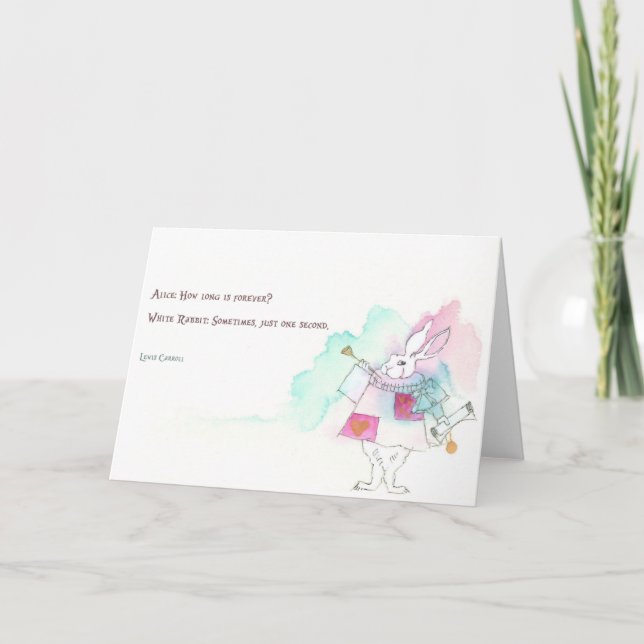 Carte Alice in Wonderland - White Rabbit, Lewis Carroll (Devant)