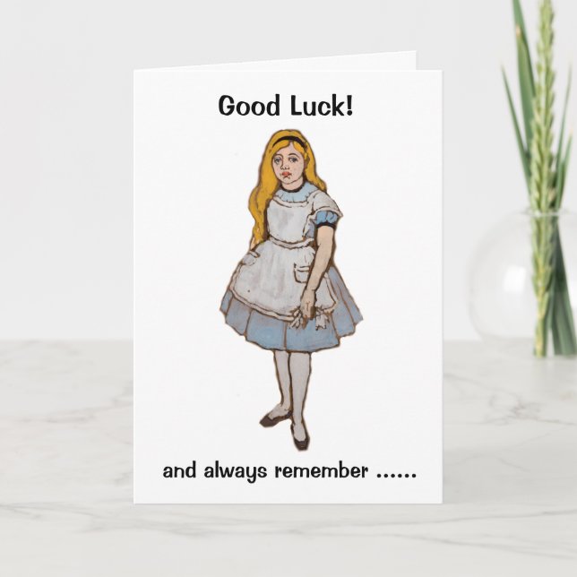 Carte Alice Lapin Chanceux Bonne Chance (Devant)
