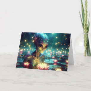 Carte Alien dans un étang Lotus