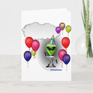 Carte Alien de la fête d'anniversaire