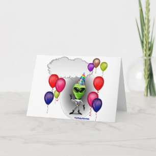 Carte Alien de la fête d'anniversaire